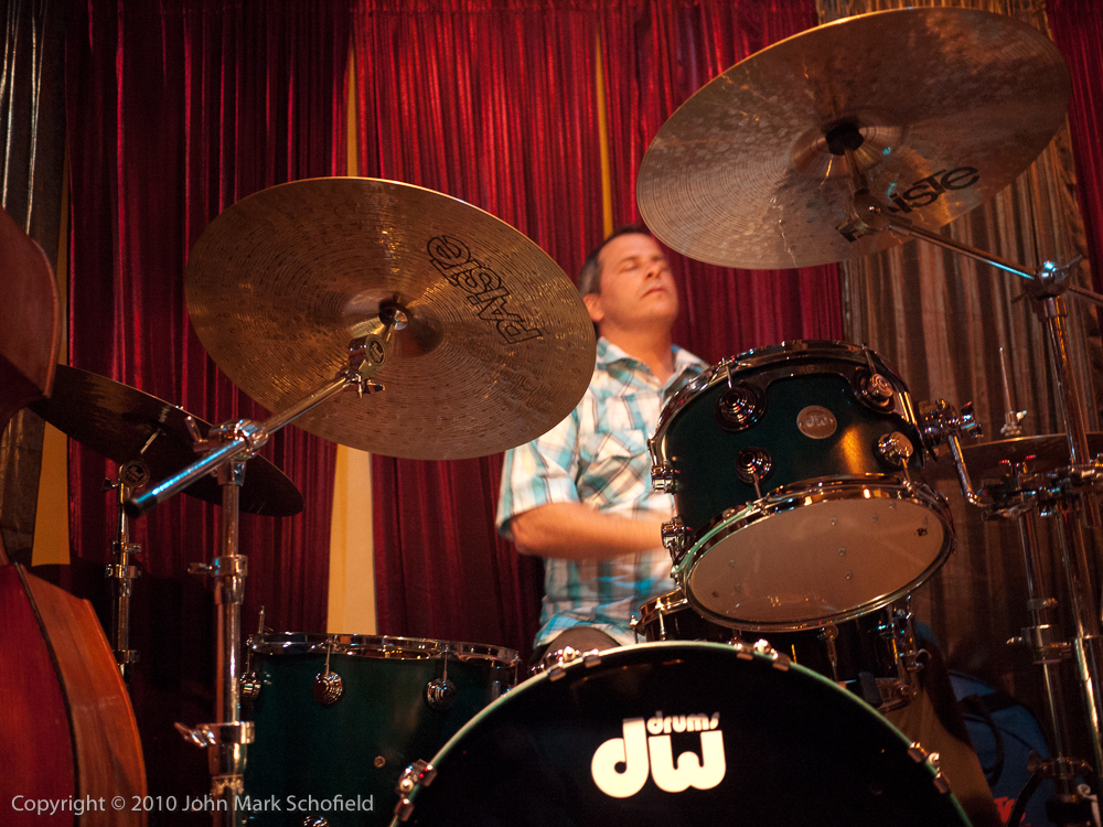 John Lacques banging those drums